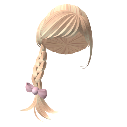 Blonde Doll Over The Shoulder Braids With Bow Roblox