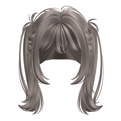 Ash Blonde Messy Anime Pigtails W Bangs Roblox