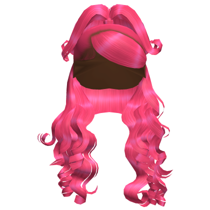 Curly Half Up Half Down Ponytail Hot Pink Roblox