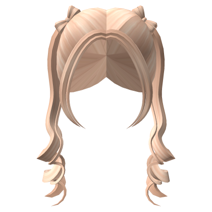 Blonde Girly Bow Pigtails Roblox