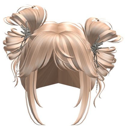 Wispy Wavy Hair Bun In Blonde Roblox