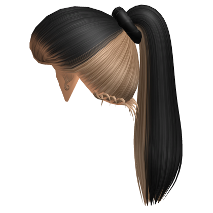 Blonde Skunk Striped Ponytail Roblox