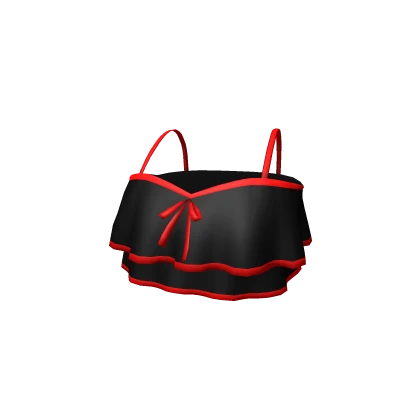 Chibi Doll Bikini Top Black Red Roblox Item Rolimon S