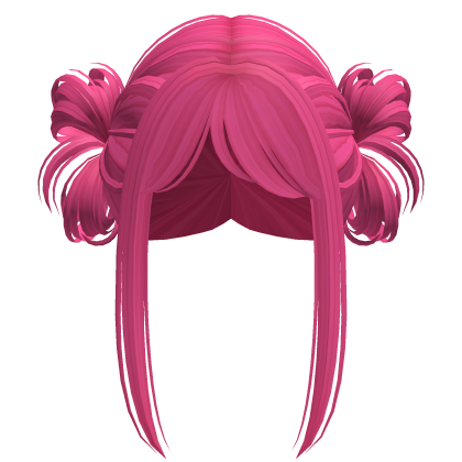 Y K Buns W Bangs In Hot Pink Roblox