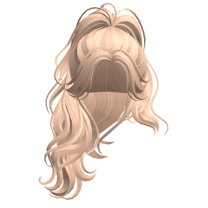Half Up Half Down Ponytail Blonde Roblox