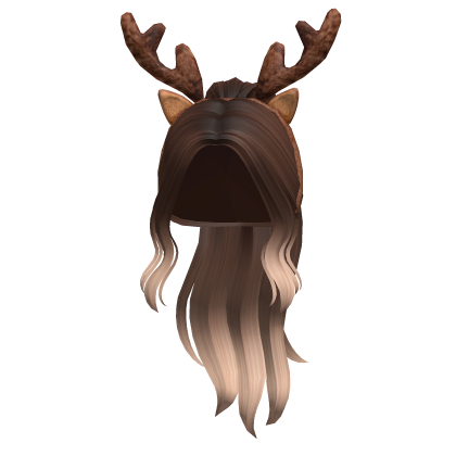 Christmas Ponytail W Deer Ears Brown And Blonde Roblox
