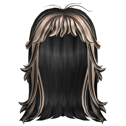 Two Tone Layered Wolfcut In Black Blonde Roblox Item Rolimon S