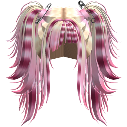 Blonde Pink Scene Emo Spiky Messy Pigtails Roblox