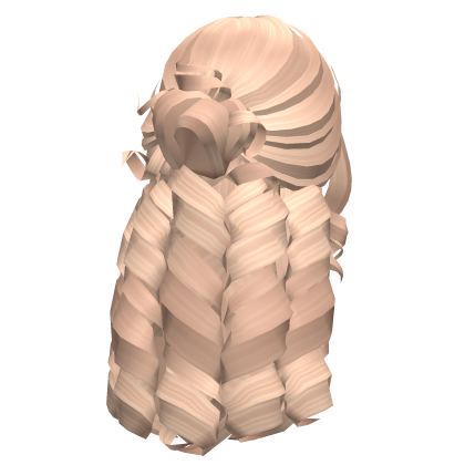 Tropical Summer Curly Hair W Bun Blonde Roblox