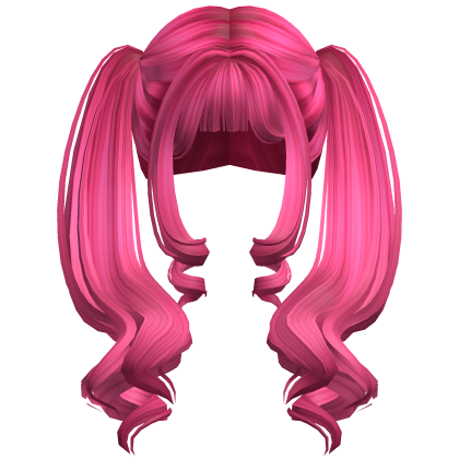 Kawaii Caramel High Twirls Pigtails Hot Pink Roblox