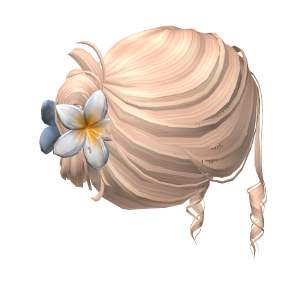 Blonde Bun W Flower Clip Roblox