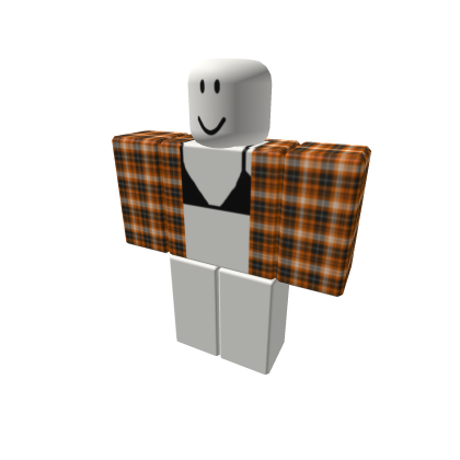 Orange Plaid Flannel Bikini Top Roblox