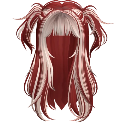 Two Tone Messy Pigtails Wolfcut Red Blonde Roblox Item Rolimon S