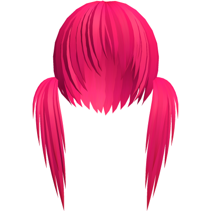 Hot Pink Choppy Messy Scene Emo Low Pigtails Roblox