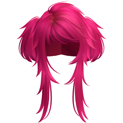 Scene Layered Messy Pigtails Hot Pink Roblox