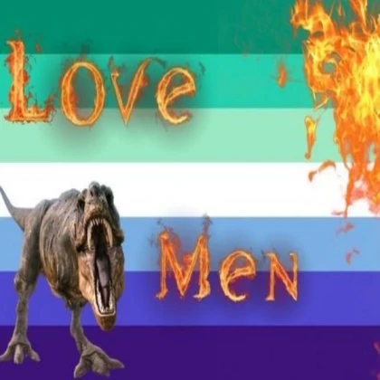 MEN Aggressive Vincian Flag Gay Dinosaur