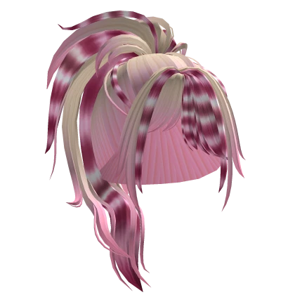 Blonde Pink Scene Emo Spiky Detailed Ponytail Hair Roblox