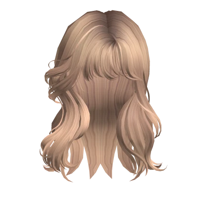 Messy Windswept Wavy Hair With Bangs Blonde Roblox Item Rolimon S