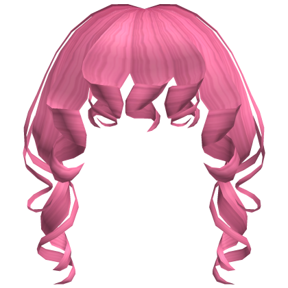 Curly Locks Bangs In Hot Pink Roblox