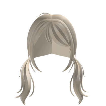 Light Blonde Straight Pigtails W Bangs Roblox