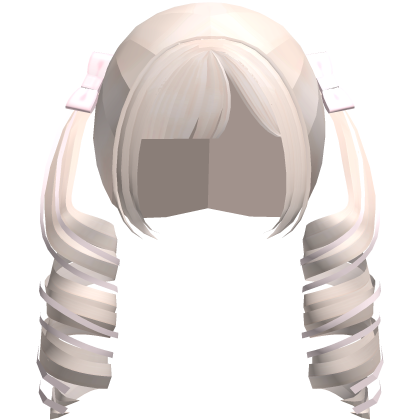 Cute Blonde Ribbon Swirl Curly Pigtails Roblox