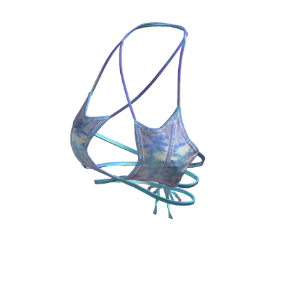 Bb White Holographic Star Cross Strap Bikini Roblox