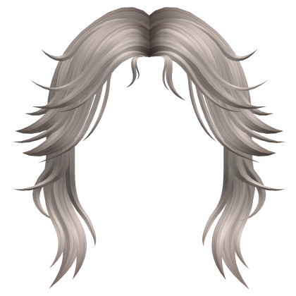Messy Wolfcut Bangs In Ash Blonde Roblox