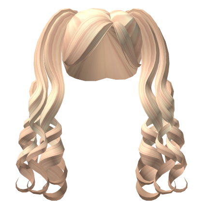 Blonde Aesthetic Curly Pigtails Roblox
