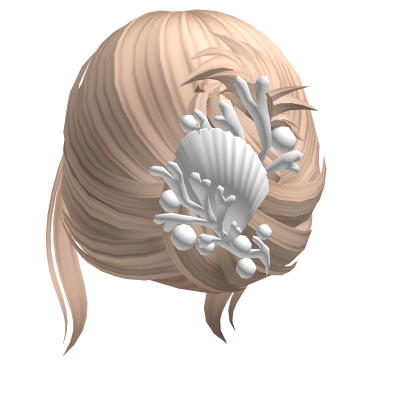 Cute Pinned Messy Bun W Tropical Clips Blonde Roblox