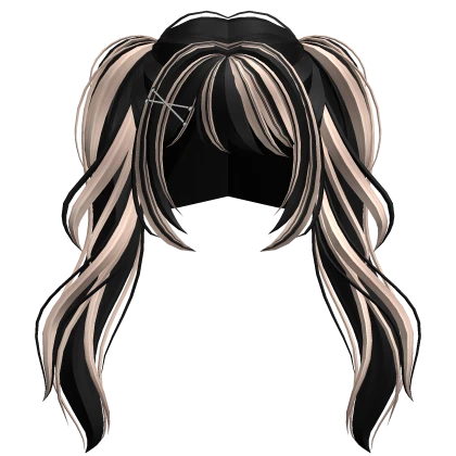 Twirly Gyaru Anime Pigtails Black To Blonde Roblox Item Rolimon S