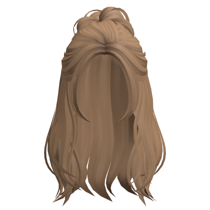 Long Wavy Hair W Preppy Boho Bun Dark Blonde Roblox