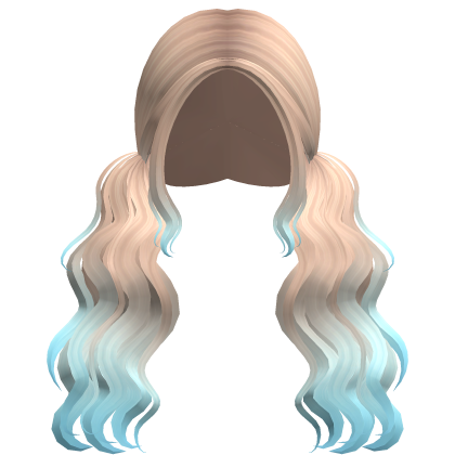 Long Ocean Waves Curly Pigtails Blonde Blue Roblox