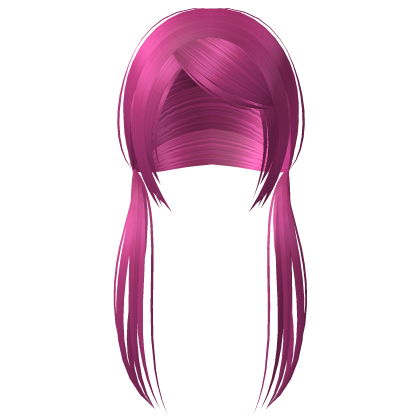 Long Straight Wispy Emo Horror Pigtails Hot Pink Roblox