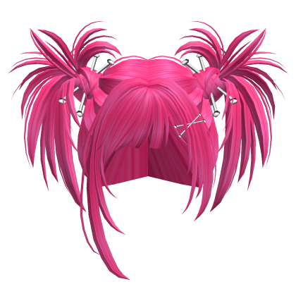 Spiky Grunge Emo Scene Pigtails In Hot Pink Roblox