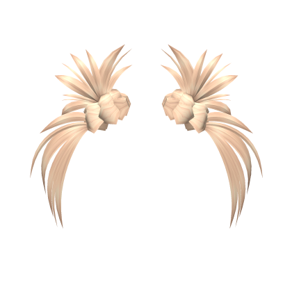 2000s Spiky Bun Pigtail Extensions In Blonde Roblox