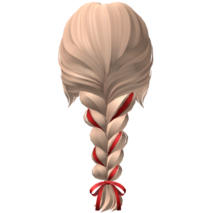 Soft Messy Braid W Bow In Blonde Roblox