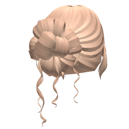 Curly Pulled Back Loose Updo Bun Blonde Roblox