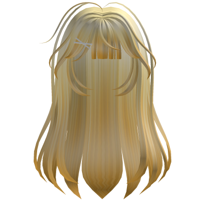 Messy Cute Blonde Orange Hair W White Clip Roblox