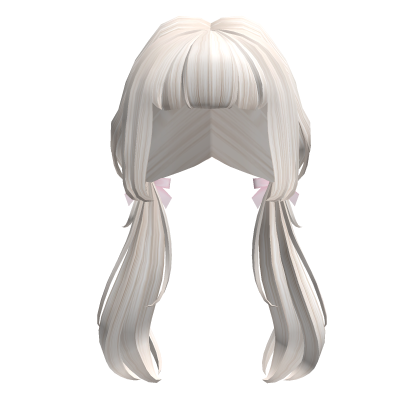 ୨୧ blonde low pigtails with ribbons Roblox