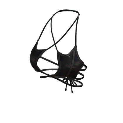 Bb Black Holographic Star Cross Strap Bikini V Roblox