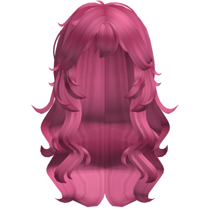 Wavy Grunge Messy Cute Hair Hot Pink Roblox