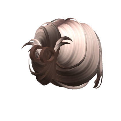 Clipped Messy Hair Bun Blonde Brown Roblox