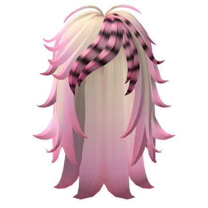 Blonde Pink Scene Emo Messy Large Hair Roblox
