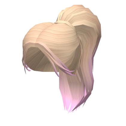 Blonde Ponytail With Pink Ombre Roblox