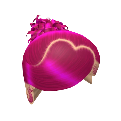 Heart Swoop Curly Updo In Hot Pink Roblox Item Rolimon S