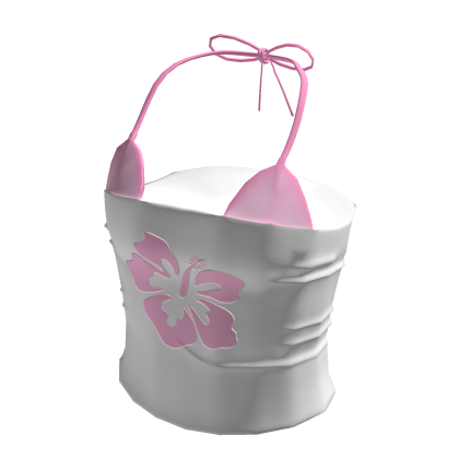 Top De Tubo De Hibisco De Verano Con Top De Bikini Rosa Roblox