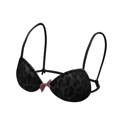 Black Leopard Ribbon Bikini Top Roblox Item Rolimon S