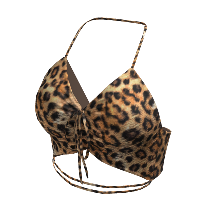 Tied Top Leopard Hawaiian Urban Tube Crop Bikini Roblox