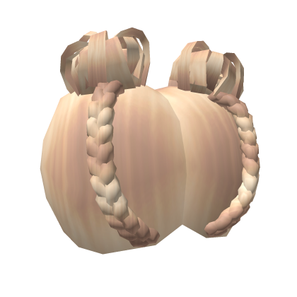Cute Braided Dual Buns Blonde Roblox