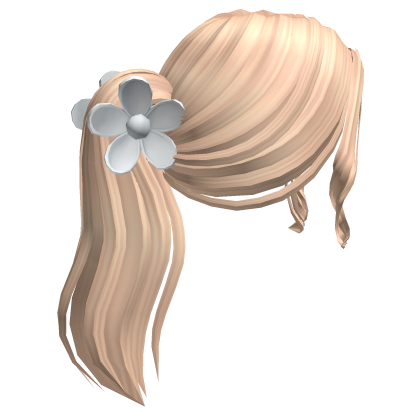 Clipped Ponytail W Flower Clip In Blonde Roblox